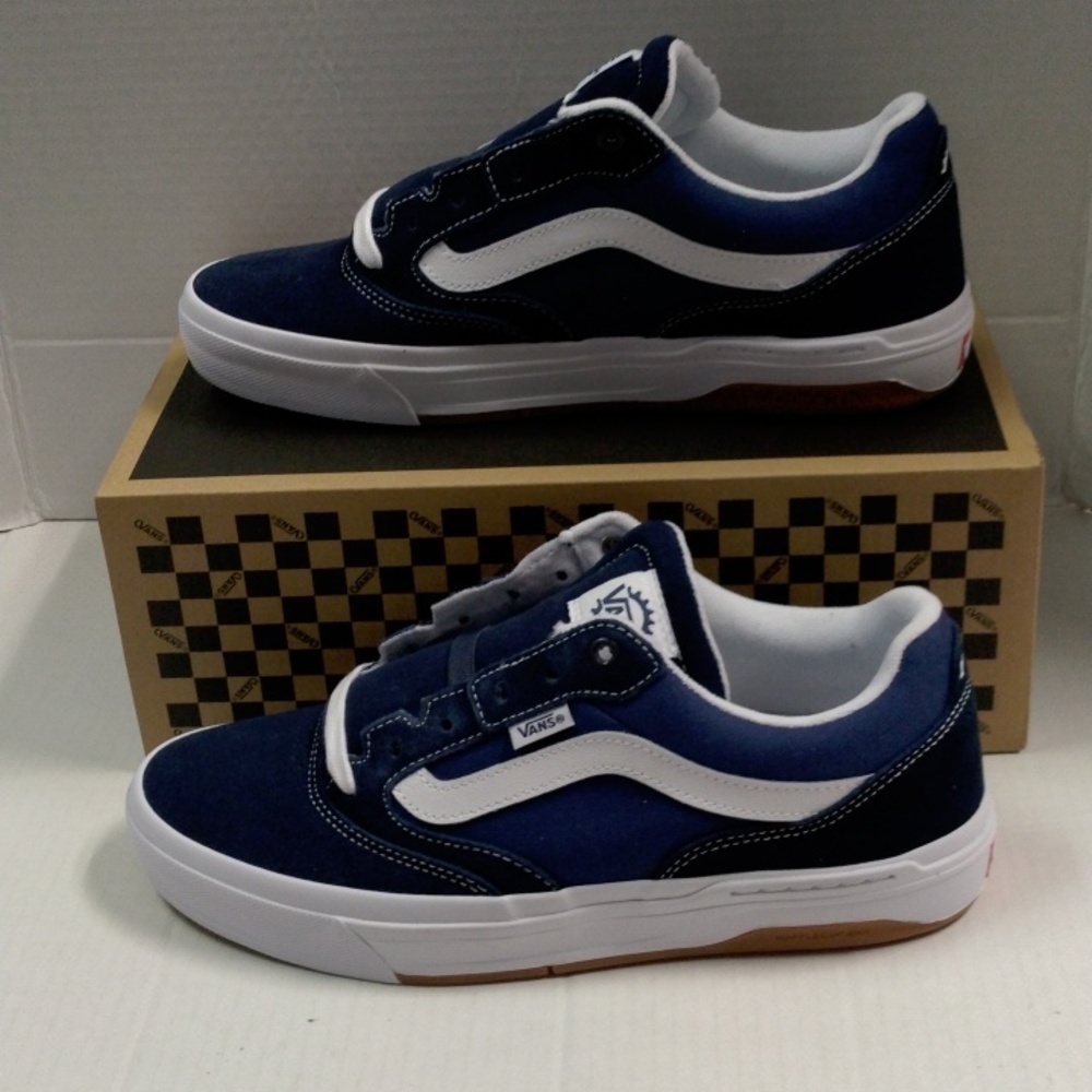 Vans BMX Proof Wafflecup Navy and White Sneakers - Picture 2 of 8